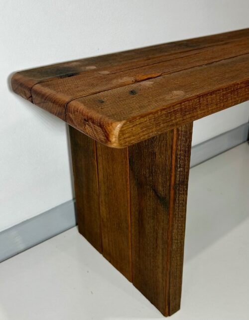 Recycled Hardwood Bench with Straight Legs – Timeless and Durable - Image 7