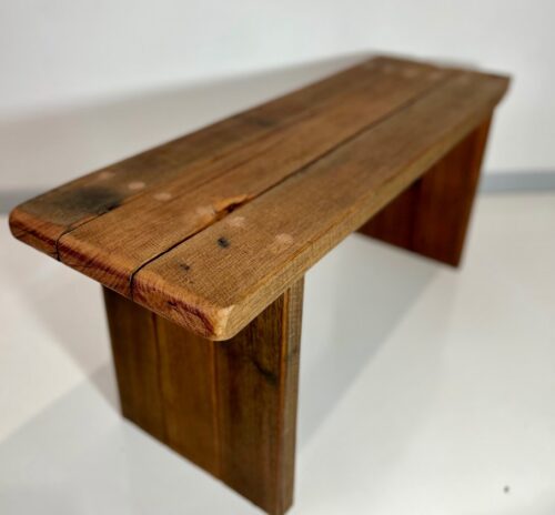 Recycled Hardwood Bench with Straight Legs – Timeless and Durable