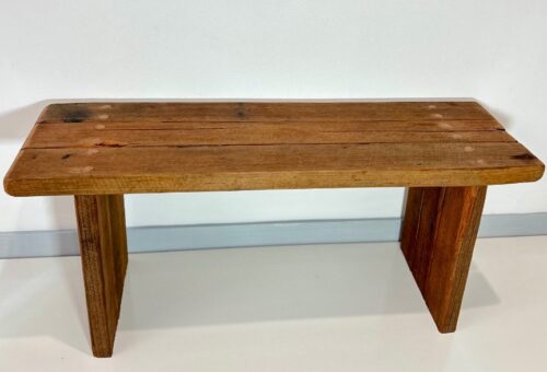 Recycled Hardwood Bench with Straight Legs – Timeless and Durable - Image 6