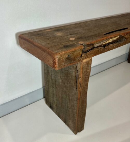 Chunky Recycled Wood Seat - Image 4