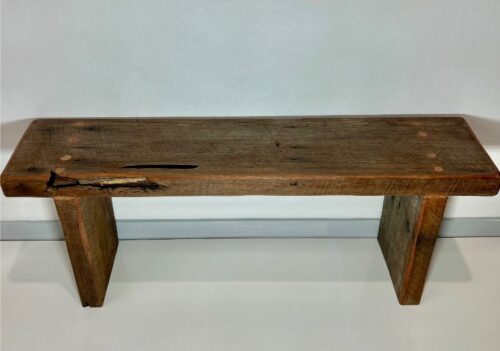 Chunky Recycled Wood Seat - Image 3