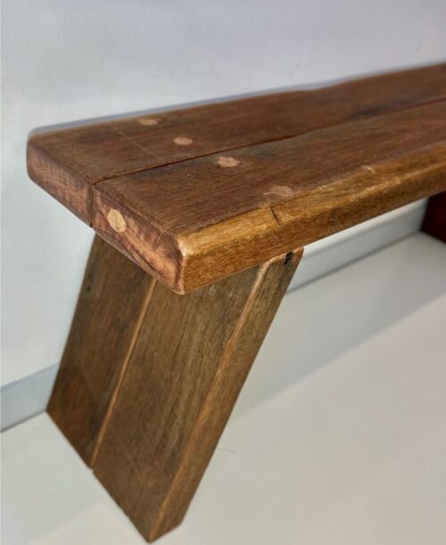 Sturdy Angled Leg Bench – Made with 50mm Thick Recycled Wood - Image 2