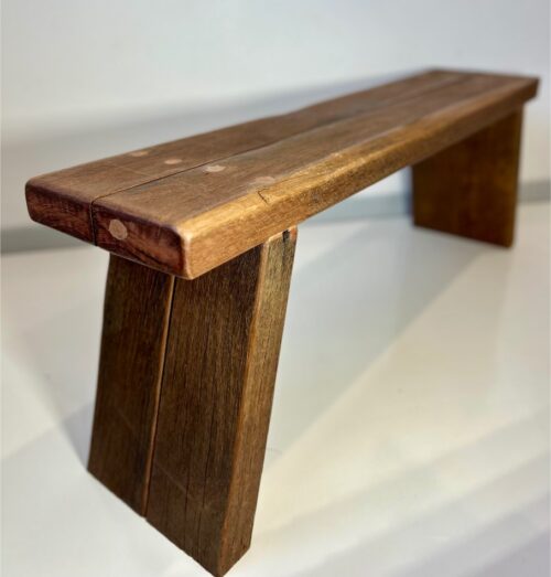 Sturdy Angled Leg Bench – Made with 50mm Thick Recycled Wood