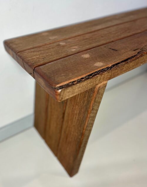 Angled Leg Bench – Crafted with Recycled Wood - Image 2