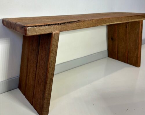 Angled Leg Bench – Crafted with Recycled Wood - Image 3