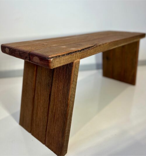 Angled Leg Bench – Crafted with Recycled Wood