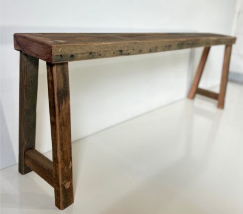 Slim Recycled Hardwood Bench - Image 9