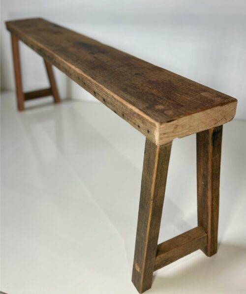 Slim Recycled Hardwood Bench - Image 4