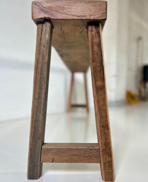 Slim Recycled Hardwood Bench - Image 5