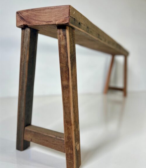 Slim Recycled Hardwood Bench - Image 3
