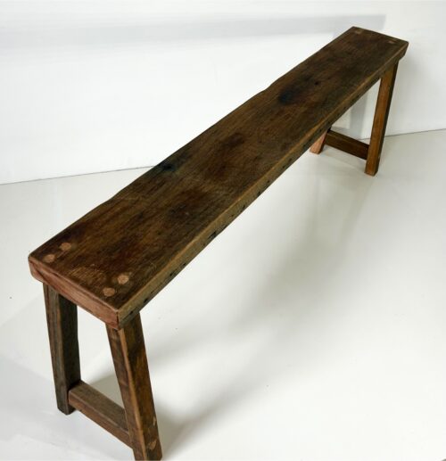 Slim Recycled Hardwood Bench - Image 2