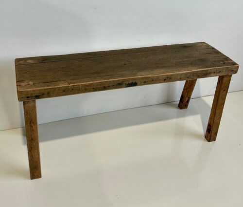 Recycled Hardwood Farmhouse Bench with Angled Legs (1000L x 270W x 450H) - Image 3