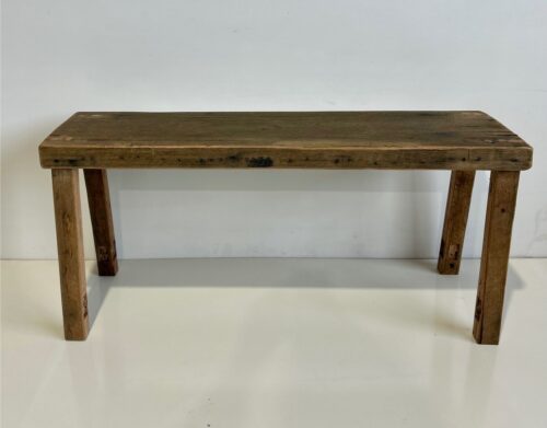 Recycled Hardwood Farmhouse Bench with Angled Legs (1000L x 270W x 450H) - Image 2