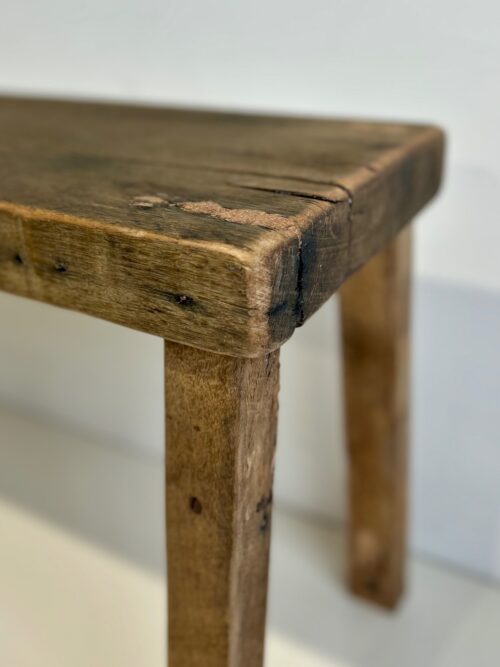 Recycled Hardwood Farmhouse Bench with Angled Legs (1000L x 270W x 450H) - Image 6