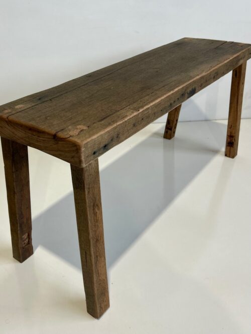 Recycled Hardwood Farmhouse Bench with Angled Legs (1000L x 270W x 450H)