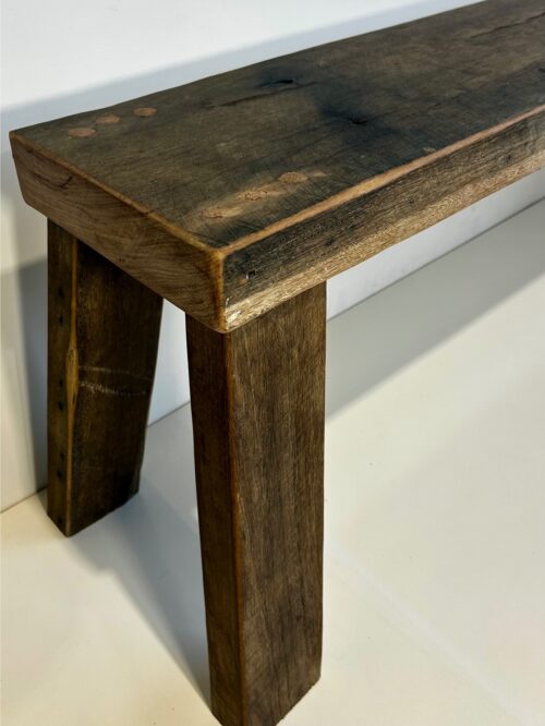 Chunky Recycled Hardwood Bench - Image 3