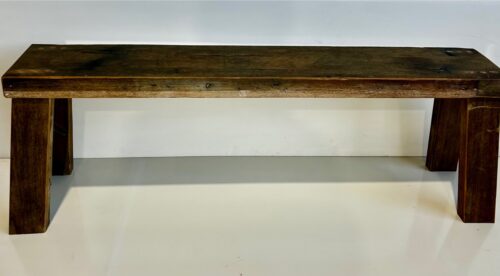 Chunky Recycled Hardwood Bench - Image 4
