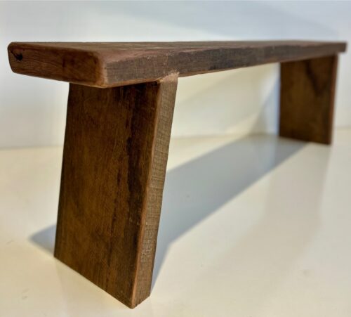Angled-Leg Recycled Hardwood Bench (1400L x 240W x 450H) - Image 6