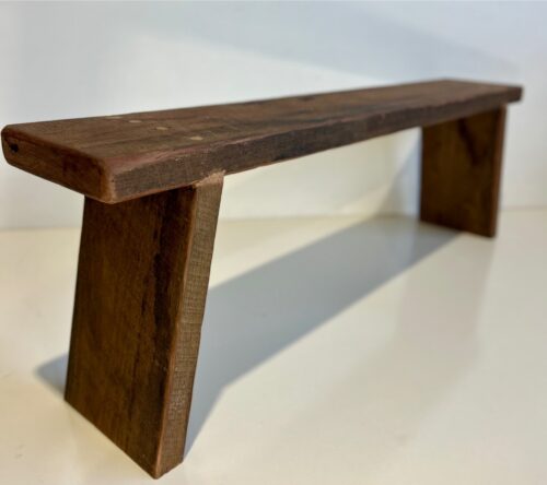 Angled-Leg Recycled Hardwood Bench (1400L x 240W x 450H)