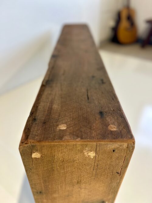 Chunky Recycled Hardwood Bench with Waterfall Edge (1400L x 235W x 450H) - Image 3