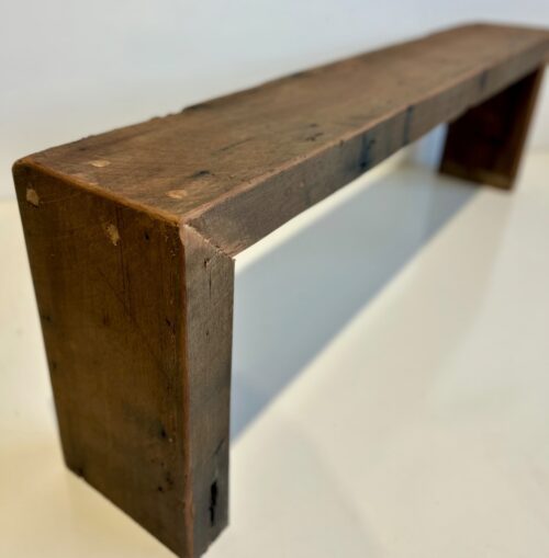 Chunky Recycled Hardwood Bench with Waterfall Edge (1400L x 235W x 450H) - Image 2