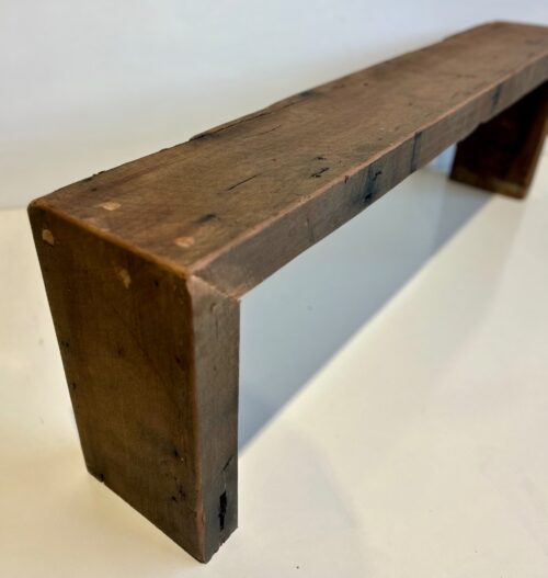 Chunky Recycled Hardwood Bench with Waterfall Edge (1400L x 235W x 450H) - Image 5
