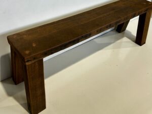 Robust Hardwood Bench with Angled Legs
