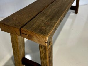 Recycled Hardwood Bench with Angled Legs