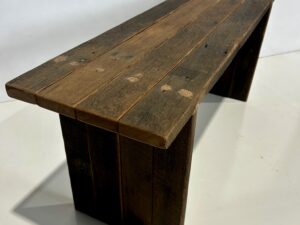 Recycled Hardwood Bench with Straight Legs
