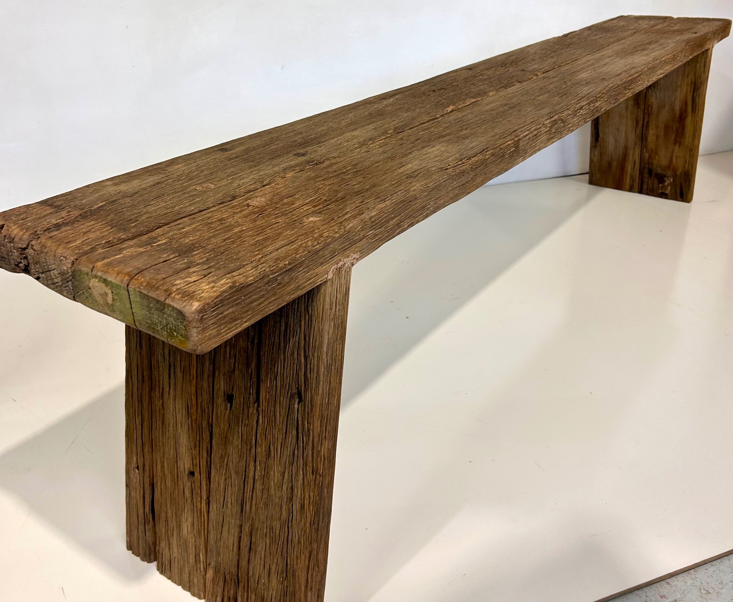 Handcrafted from wharf hardwood with angled legs - 1800 length